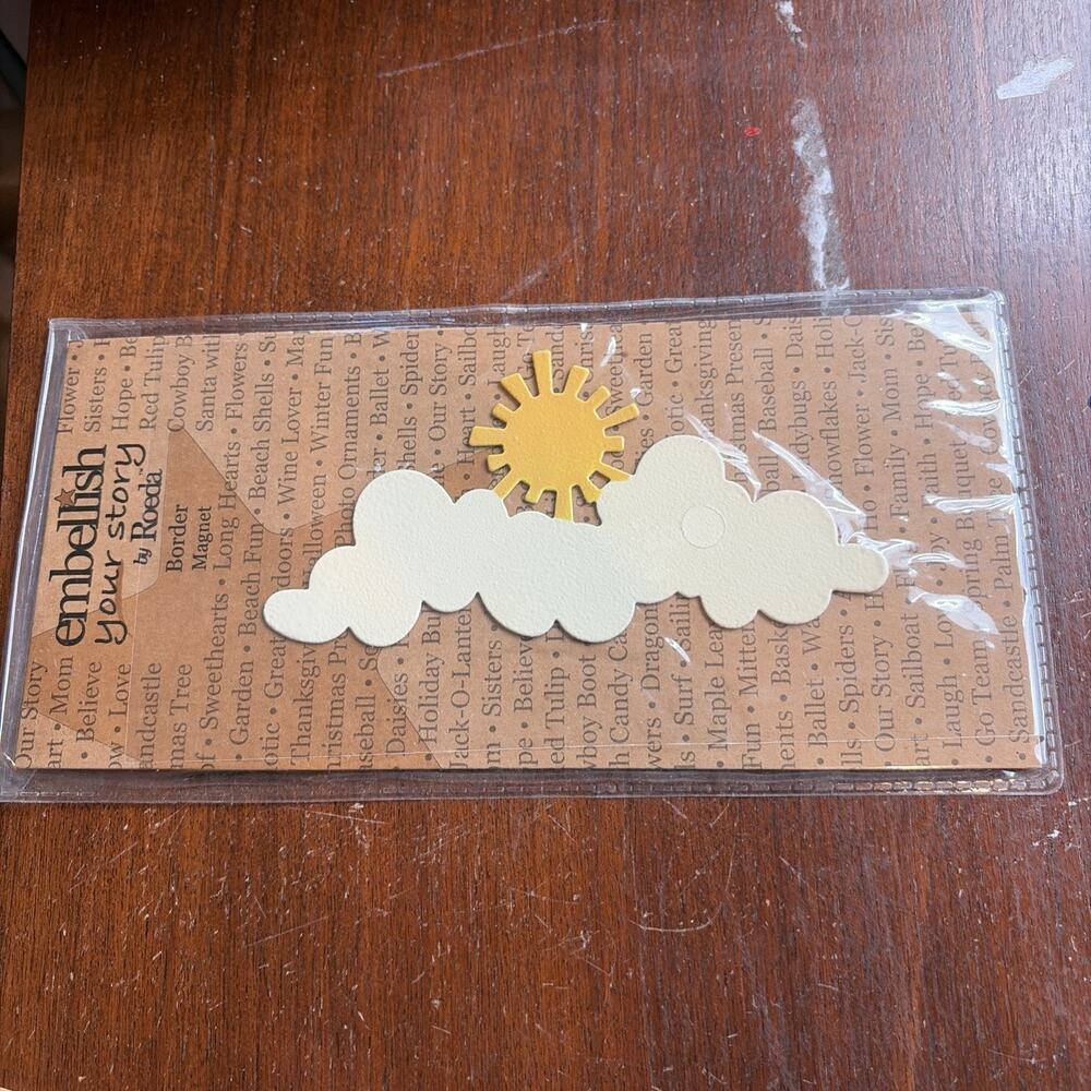 Embellish Your Story By Roeda Magnet #17456 Sun & Cloud Border Magnet Demdaco